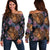 Tiger Head Floral Off Shoulder Sweatshirt