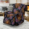 Tiger Head Floral Recliner Slipcover-JORJUNE.COM