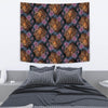 Tiger Head Floral Tapestry
