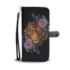 Tiger Head Floral Wallet Phone Case