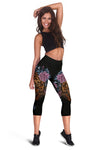 Tiger Head Floral Women Capris