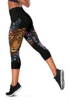 Tiger Head Floral Women Capris