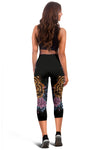 Tiger Head Floral Women Capris