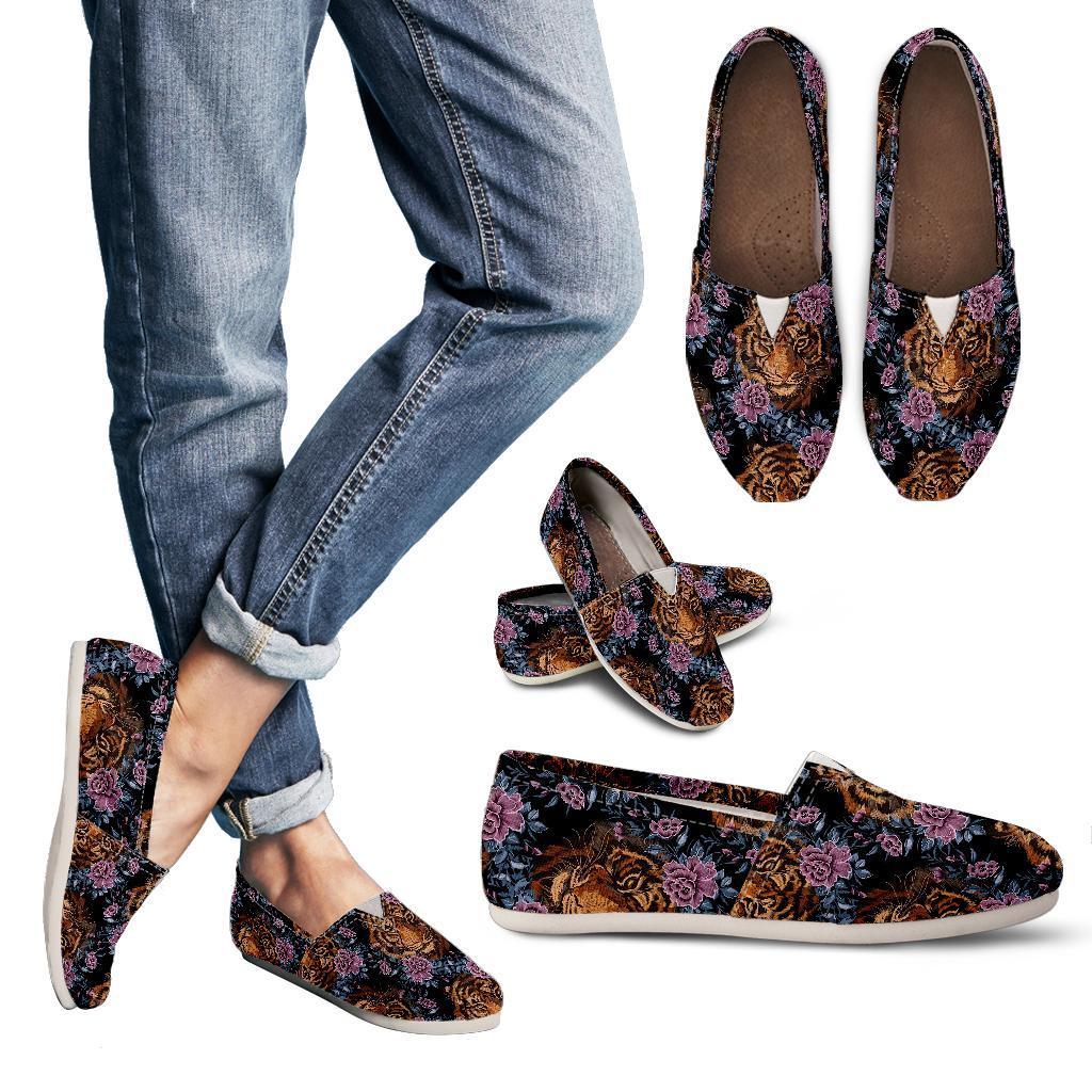 Tiger Head Floral Women Casual Shoes-JorJune.com