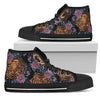 Tiger Head Floral Women High Top Shoes