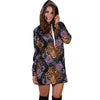 Tiger Head Floral Women Hoodie Dress