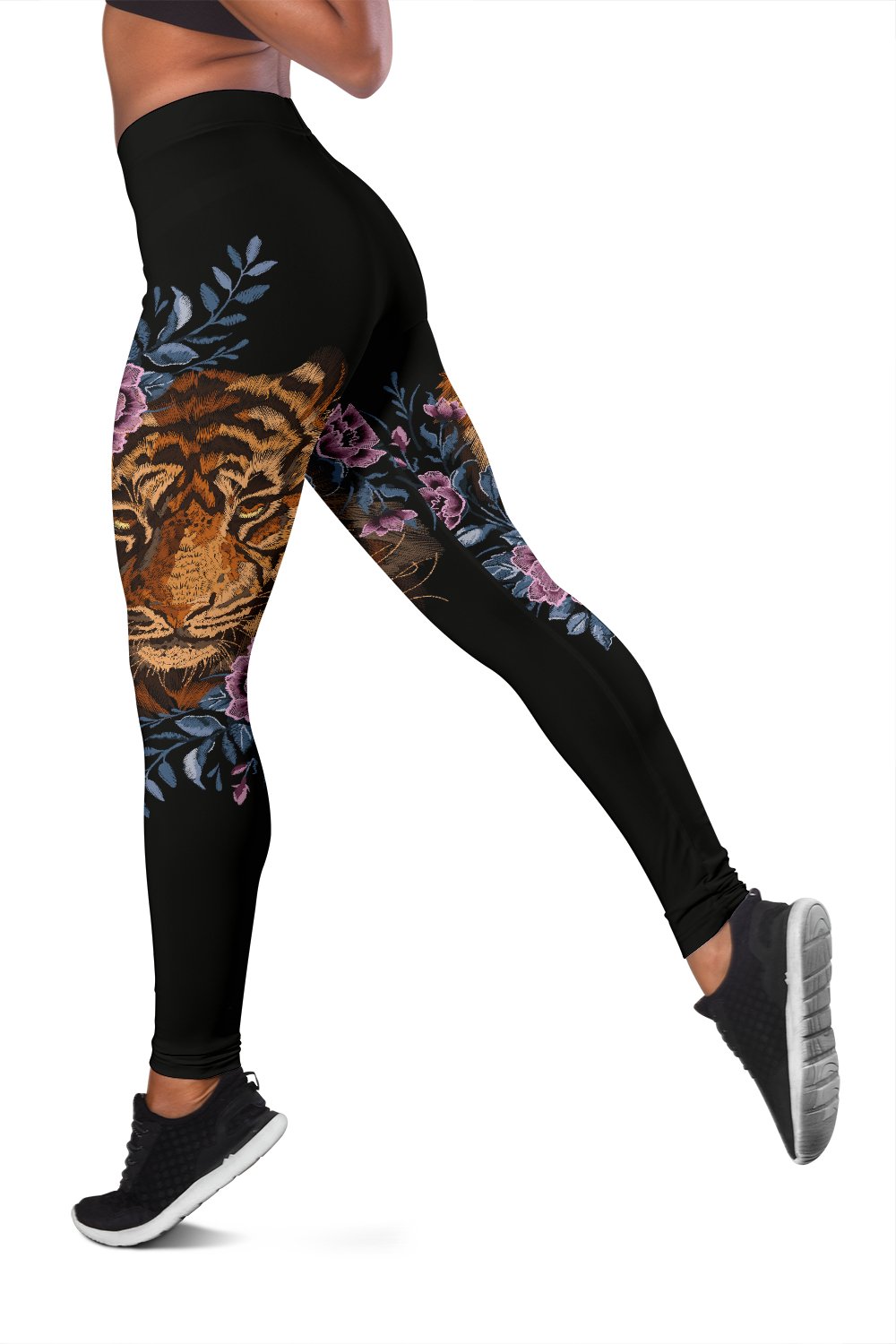 Tiger Head Floral Women Leggings