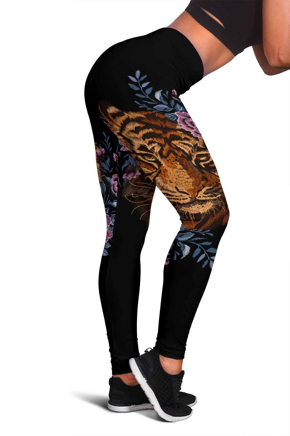 Tiger Head Floral Women Leggings