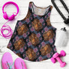 Tiger Head Floral Women Racerback Tank Top