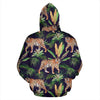 Tiger Tropical Pattern All Over Print Hoodie