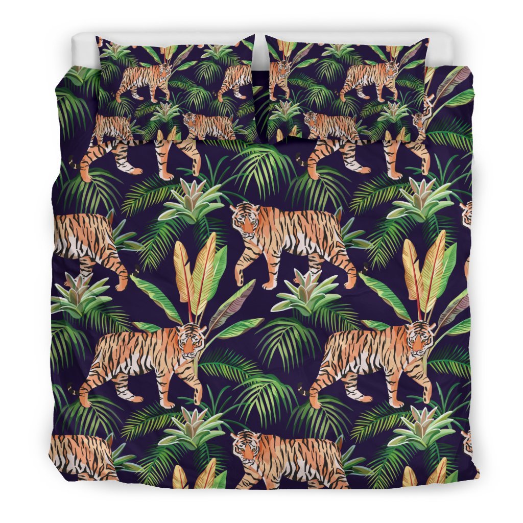 Tiger Tropical Pattern Duvet Cover Bedding Set