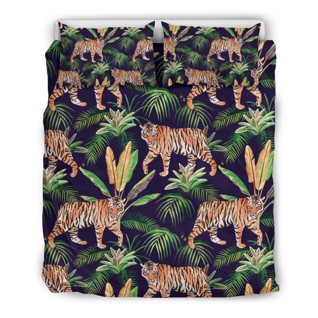 Tiger Tropical Pattern Duvet Cover Bedding Set