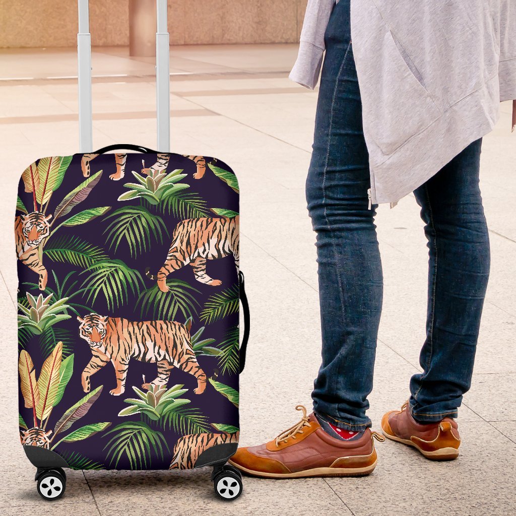 Tiger Tropical Pattern Luggage Cover Protector