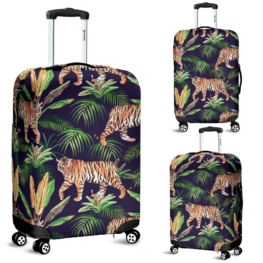 Tiger Tropical Pattern Luggage Cover Protector