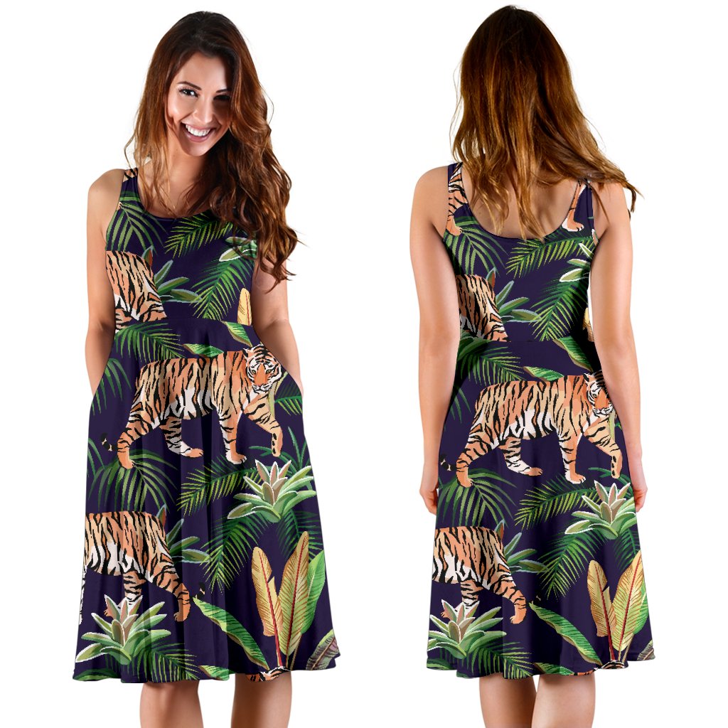 Tiger Jungle Sleeveless Mini Dress