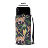 Tiger Tropical Pattern Wallet Phone Case