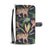 Tiger Tropical Pattern Wallet Phone Case