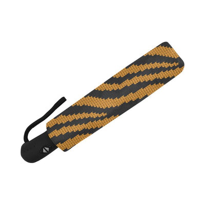 Tiger Knit Skin Automatic Foldable Umbrella