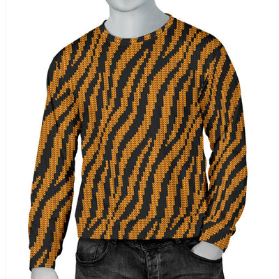 Tiger Knit Skin Men Crewneck Sweatshirt