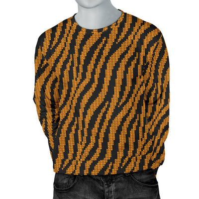 Tiger Knit Skin Men Crewneck Sweatshirt