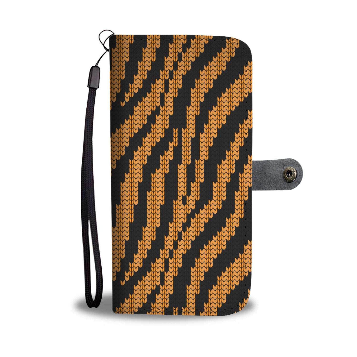 Tiger Knit Skin Wallet Phone Case