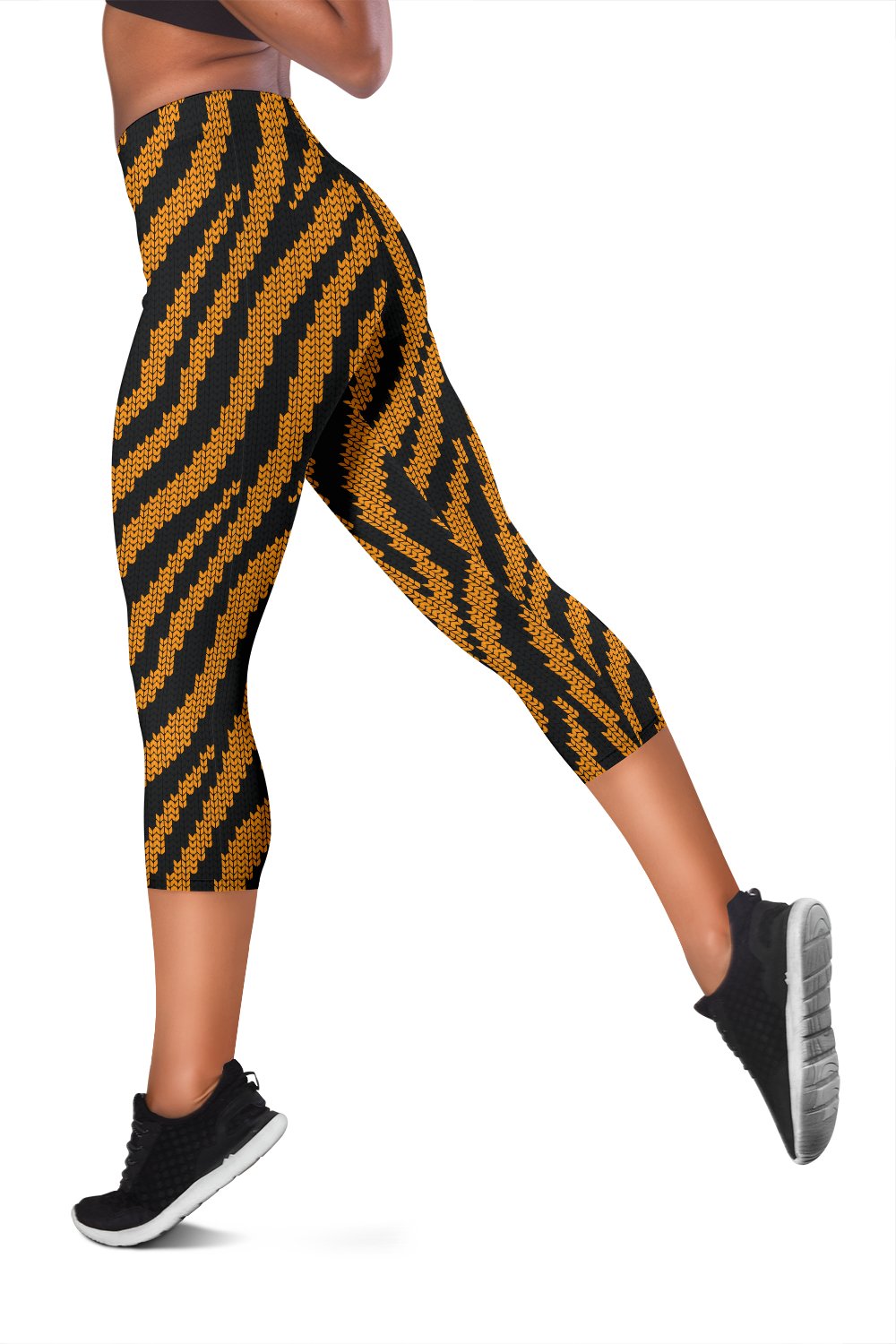 Tiger Knit Skin Women Capris