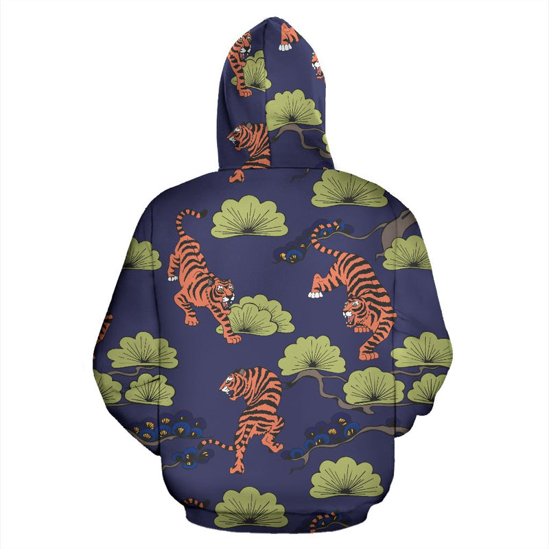 Tiger Pattern Japan Style All Over Print Hoodie