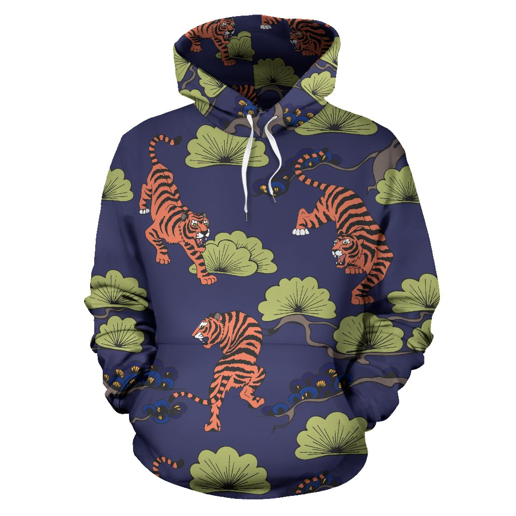 Tiger Pattern Japan Style All Over Print Hoodie