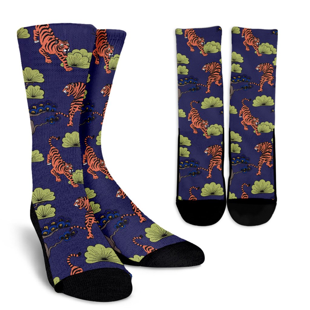 Tiger Pattern Japan Style Crew Socks