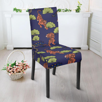 Tiger Pattern Japan Style Dining Chair Slipcover-JORJUNE.COM