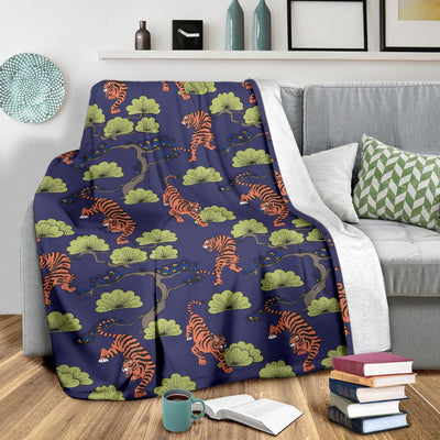 Tiger Pattern Japan Style Fleece Blanket