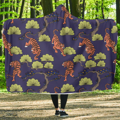 Tiger Pattern Japan Style Hooded Blanket-JORJUNE.COM