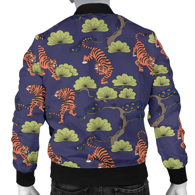 Tiger Pattern Japan Style Men Casual Bomber Jacket