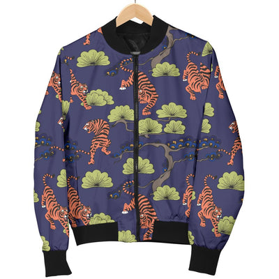 Tiger Pattern Japan Style Men Casual Bomber Jacket