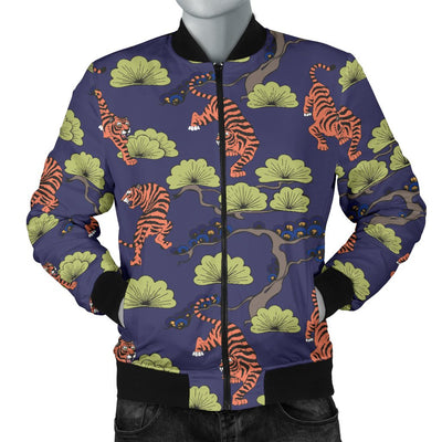 Tiger Pattern Japan Style Men Casual Bomber Jacket