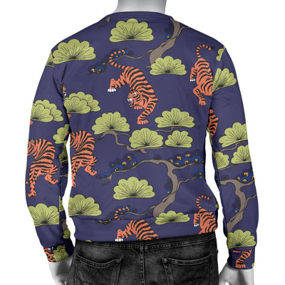 Tiger Pattern Japan Style Men Crewneck Sweatshirt