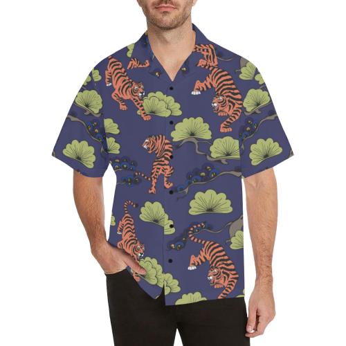 Tiger Pattern Japan Style Men Hawaiian Shirt