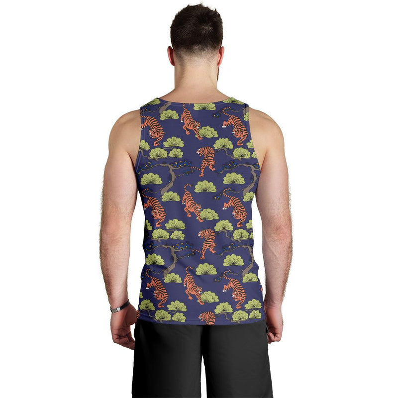 Tiger Pattern Japan Style Men Tank Top