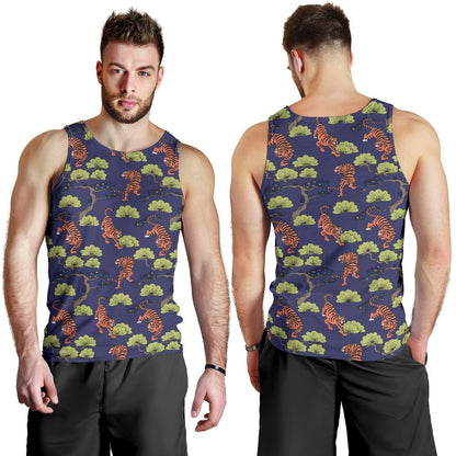 Tiger Pattern Japan Style Men Tank Top
