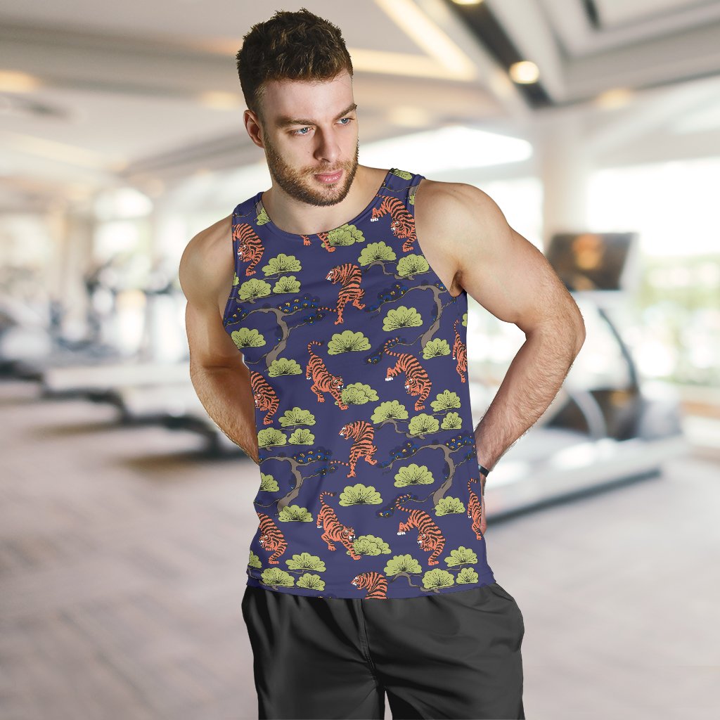 Tiger Pattern Japan Style Men Tank Top