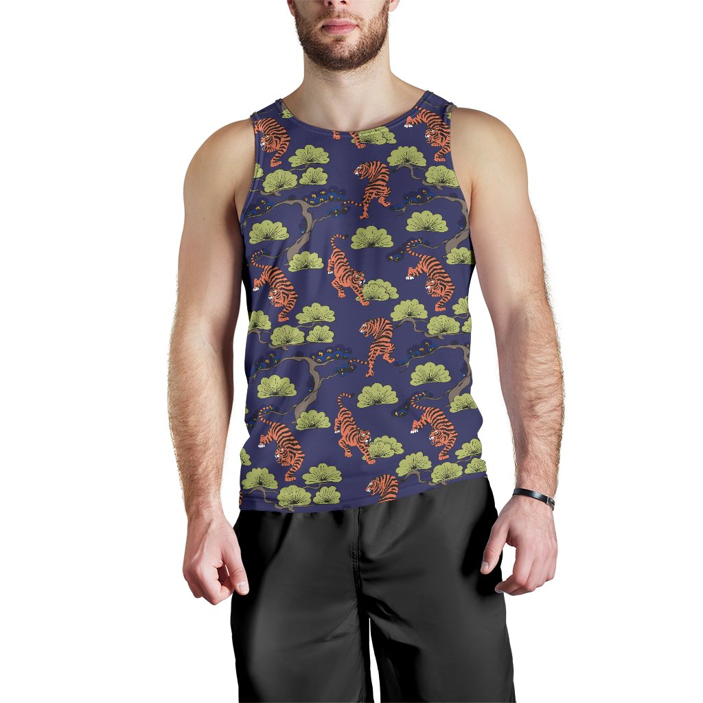 Tiger Pattern Japan Style Men Tank Top