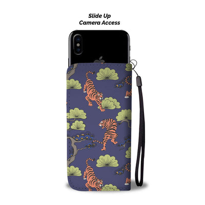 Tiger Pattern Japan Style Wallet Phone Case