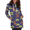 Tiger Pattern Japan Style Women Hoodie Dress