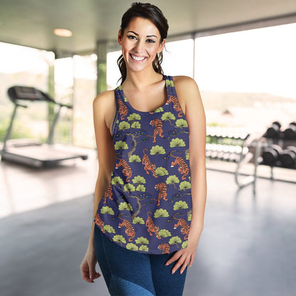 Tiger Pattern Japan Style Women Racerback Tank Top