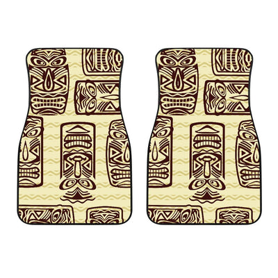 Hawaiian Polynesian Tiki Print Pattern Car Floor Mats