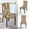 Tiki Brown Mask Print Dining Chair Slipcover-JORJUNE.COM