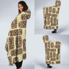 Tiki Brown Mask Print Hooded Blanket-JORJUNE.COM