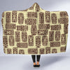 Tiki Brown Mask Print Hooded Blanket-JORJUNE.COM