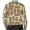 Tiki Brown Mask Print Men Crewneck Sweatshirt