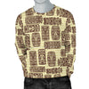 Tiki Brown Mask Print Men Crewneck Sweatshirt